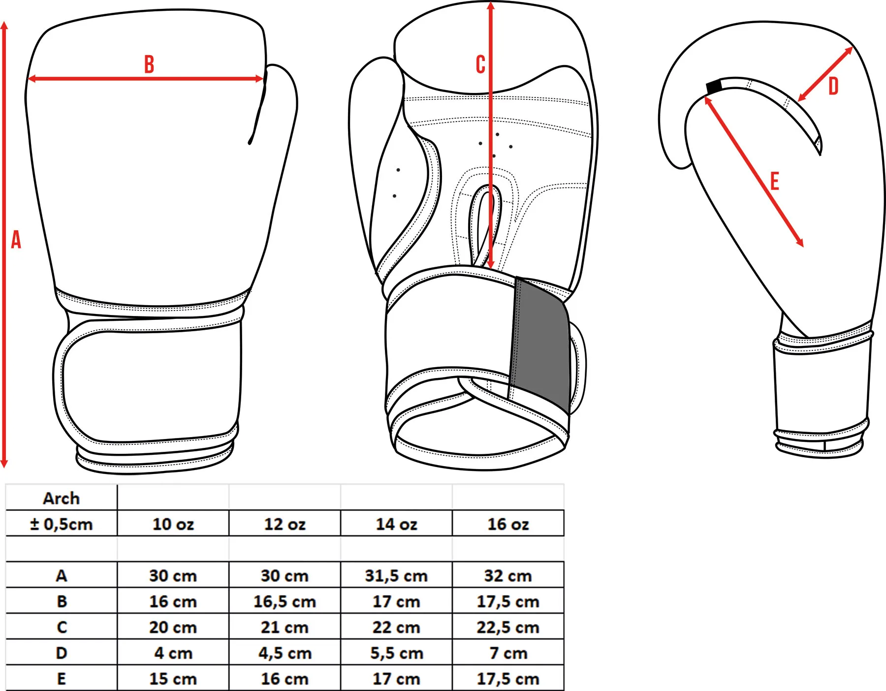 TOPTEN Boxhandschuhe „WAKO GT“ 10oz (Wako Approved)